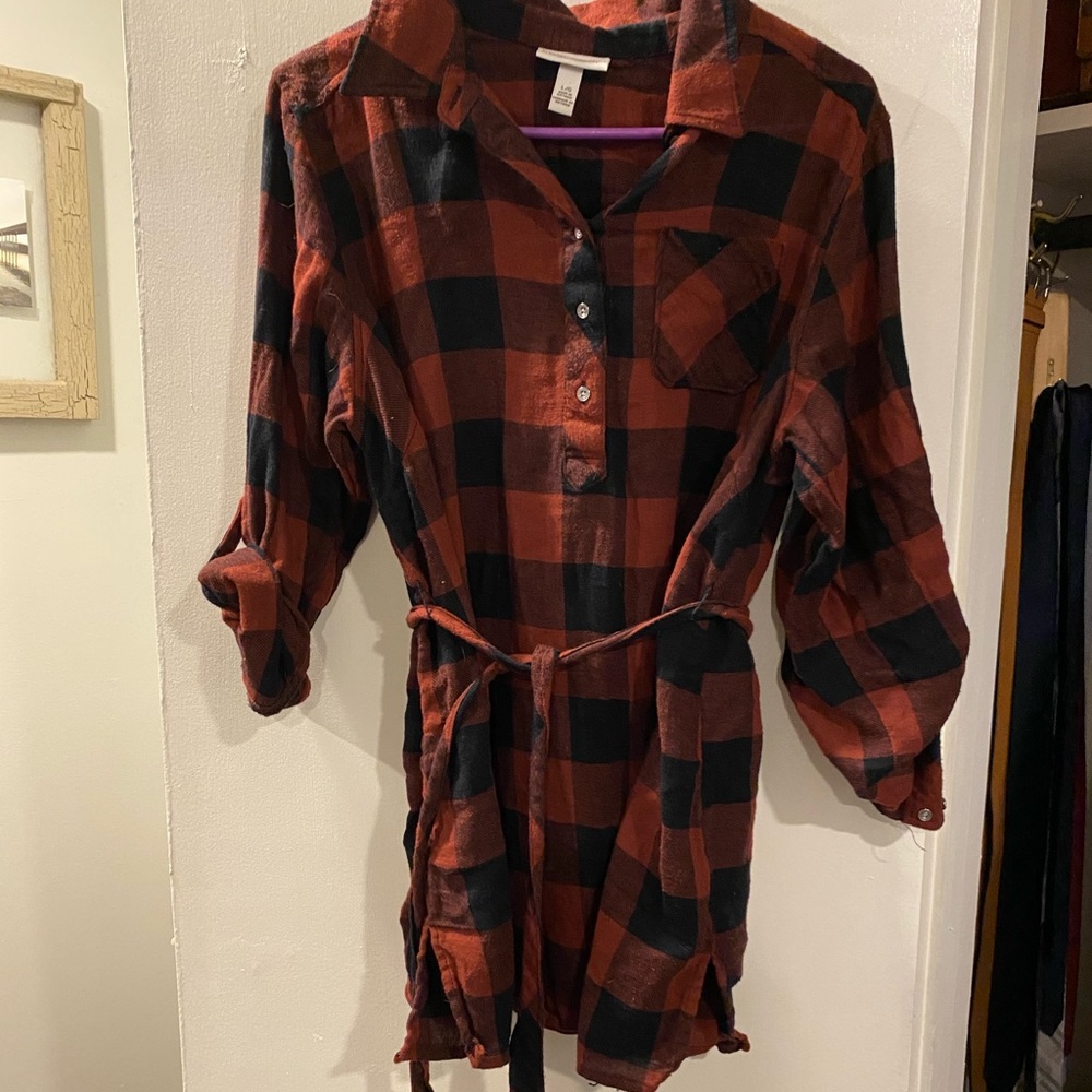 Flannel tunic
